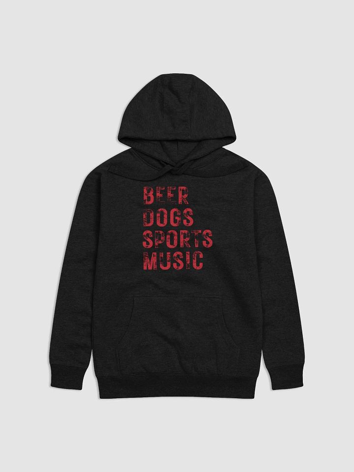 Beer Dogs Sports Music Hoodie – Solid Red BDSM Hoodie Fun product image (1)
