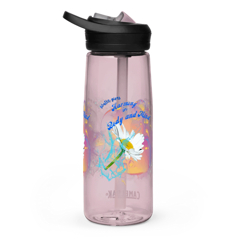 Camelback water bottle Camelback water bottle with beautiful swirly blue water drops  featuring ' This water gives Harmony in Body and Mind