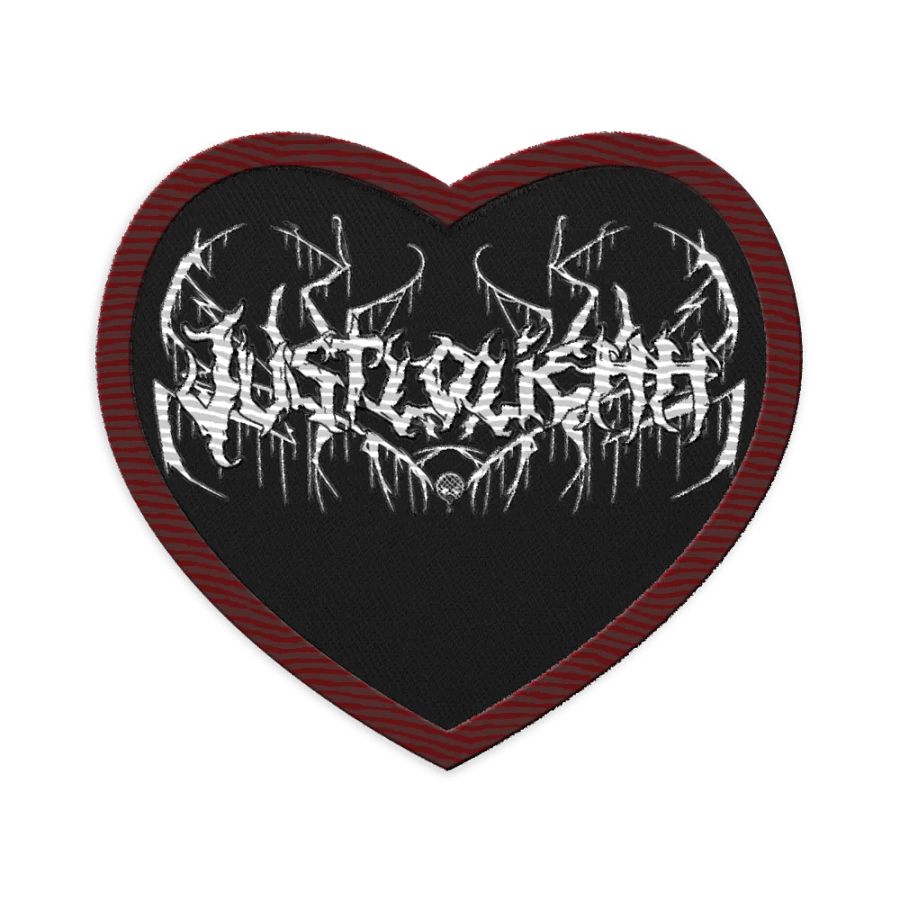 Justloliehh metal logo White PATCH Heart product image (1)