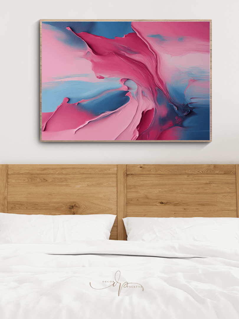 Pink Blue TEXTURED ABSTRACT Painting Printable Wall Art product image (5)