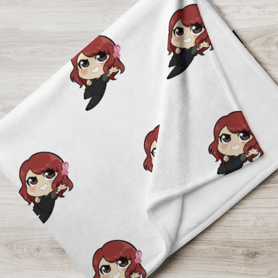 Red-Haired Character Grid Throw Blanket product image (7)