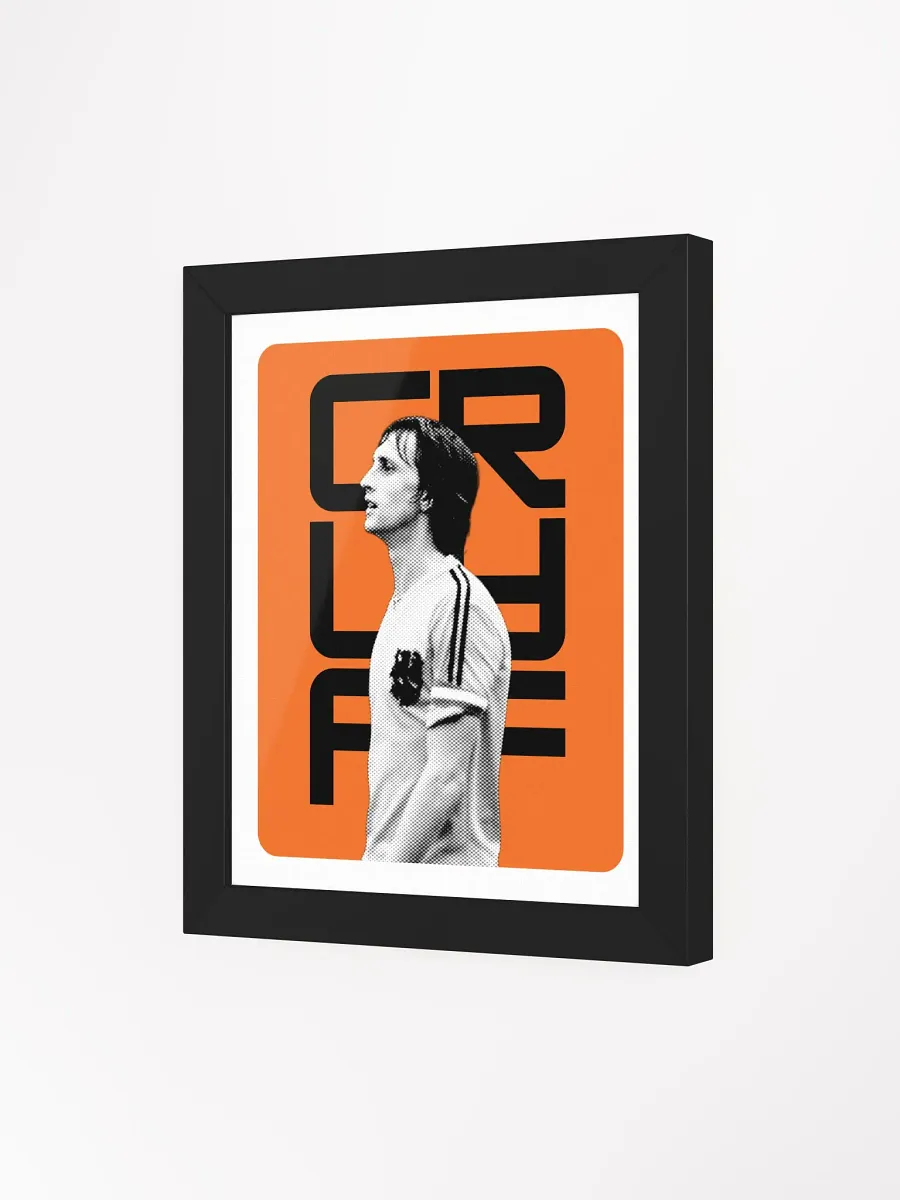 Johan Cruyff BW Netherlands Name Art Framed Print product image (1)