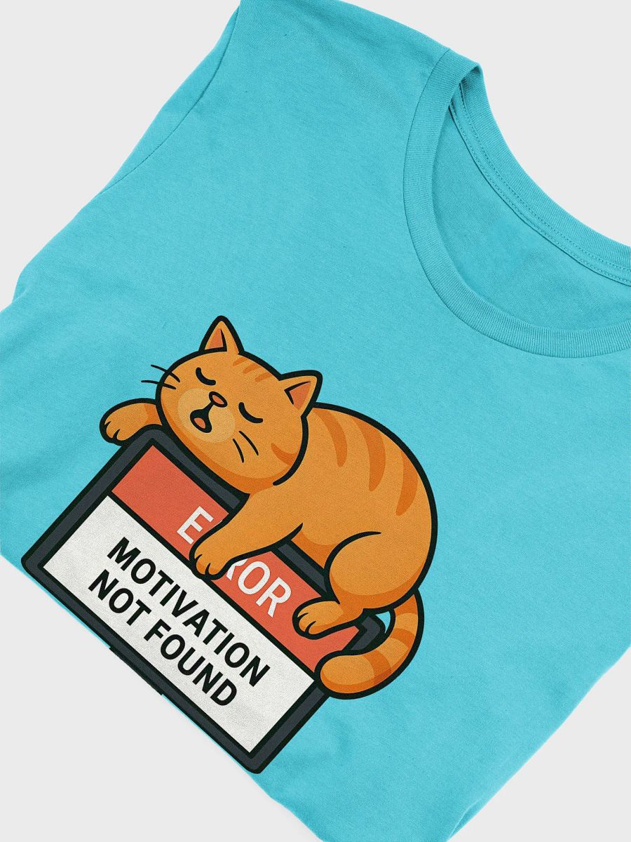 Motivation Not Found Cartoon Cat T-Shirt product image (40)