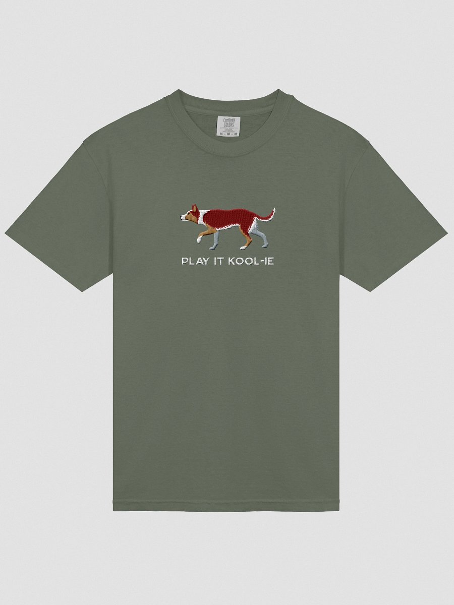 Play It Kool-ie T-Shirt(Embroidered) of an Australian Koolie(Red Tricolor) product image (23)