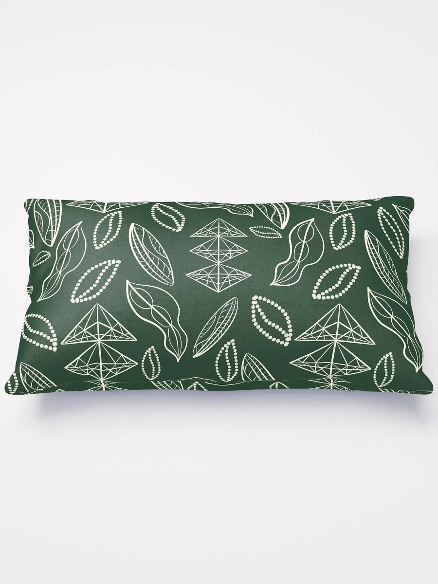 El Yunque Brew Bliss: Abstract Coffee Bean Tribal Pillow product image (1)