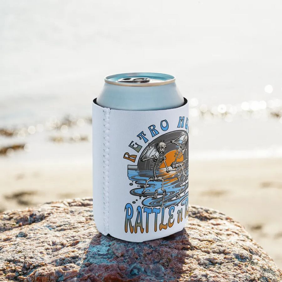 Retro Music Rattle n Roll Can Cooler product image (10)