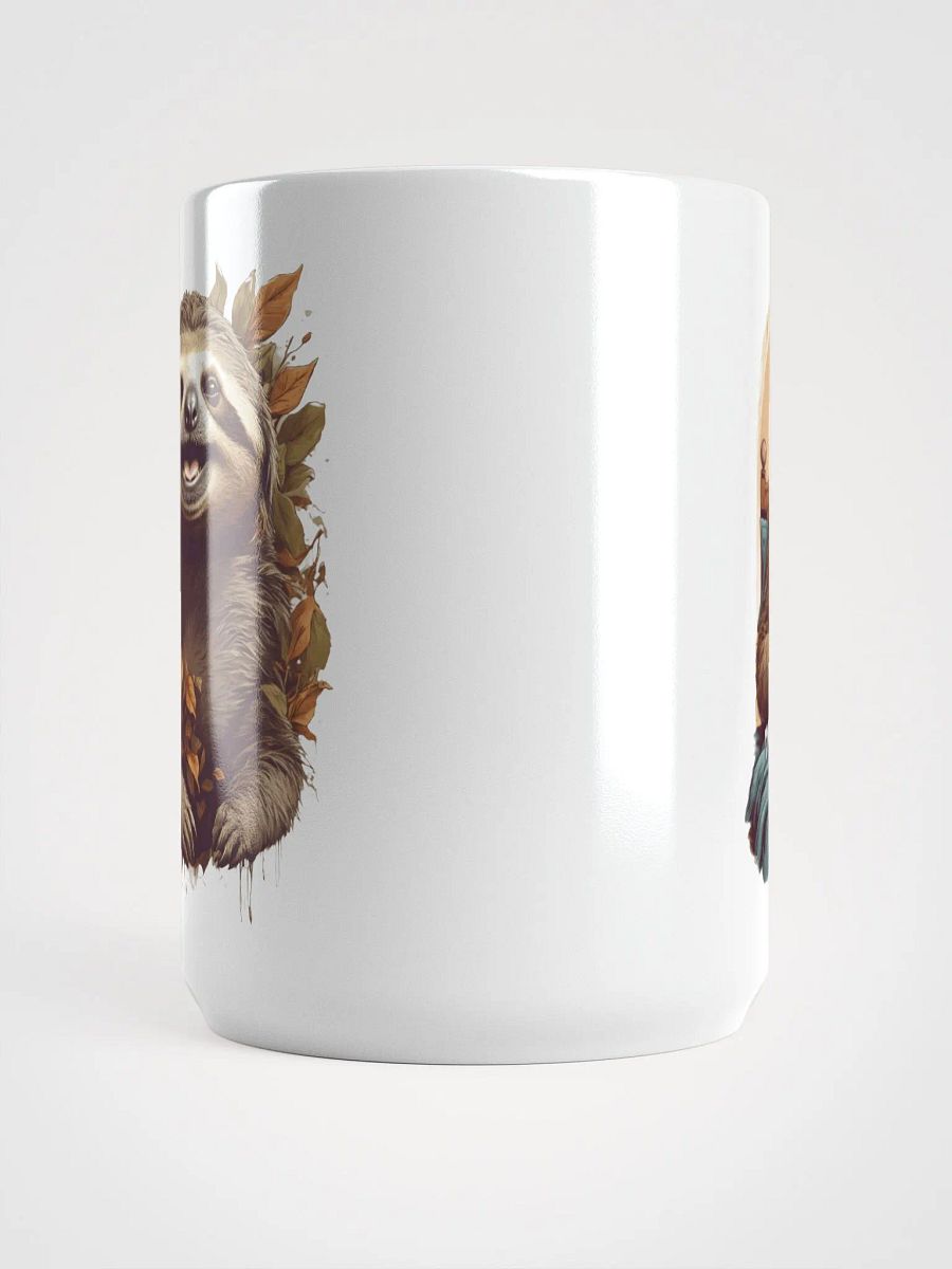 Blissful Sloth White Glossy Mug product image (5)
