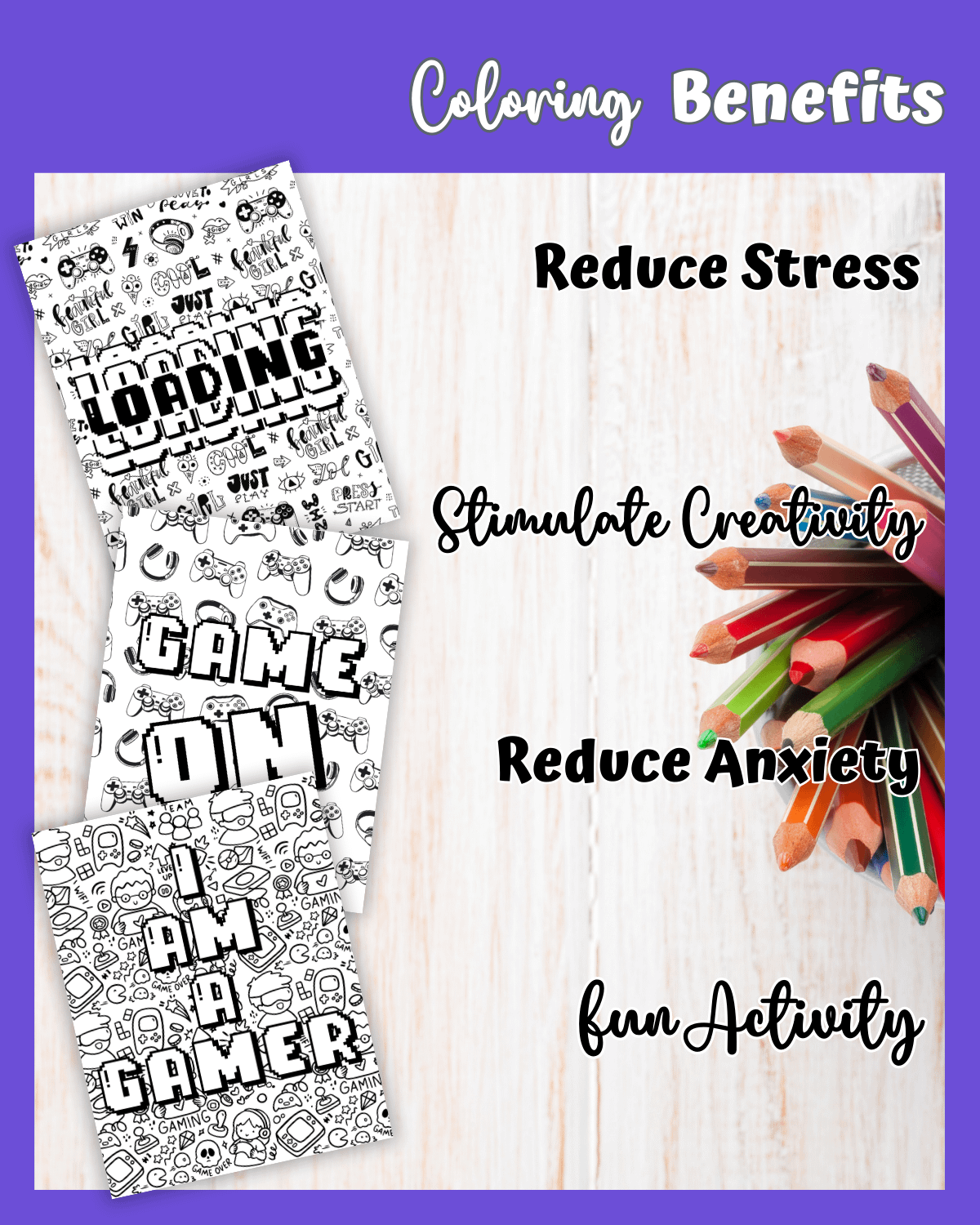 Get Your Game On - Gaming Fun Coloring Pages product image (5)