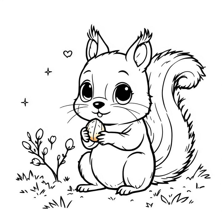 18 Free Squirrels Coloring Page Digital Art - Fun and Creative Designs for All Ages product image (1)