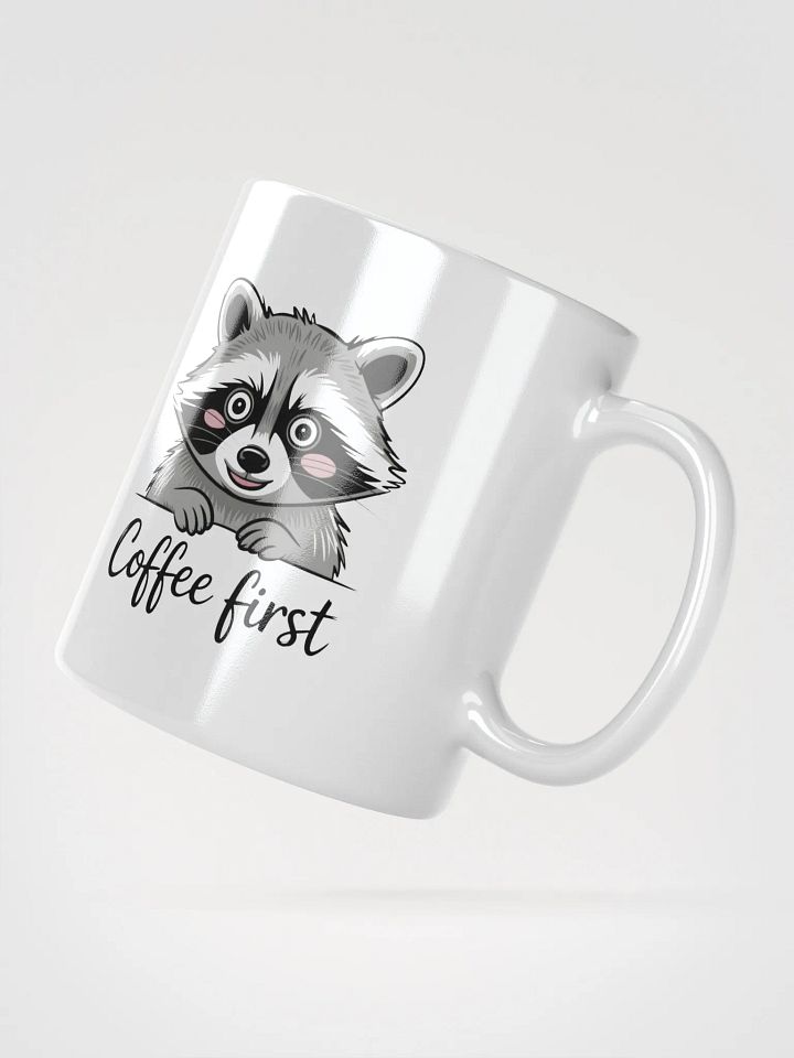 Coffee First Raccoon Mug | Cute Animal Mug product image (2)
