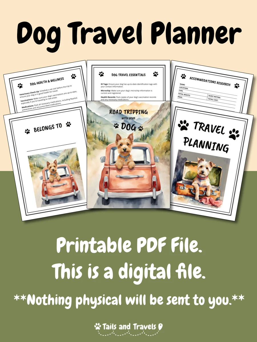 Printable Dog Road Trip Travel Planner product image (2)