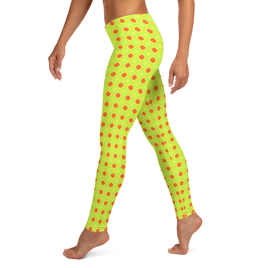 Abstract Repeating Coloured Shapes Ladies Leggings product image (4)