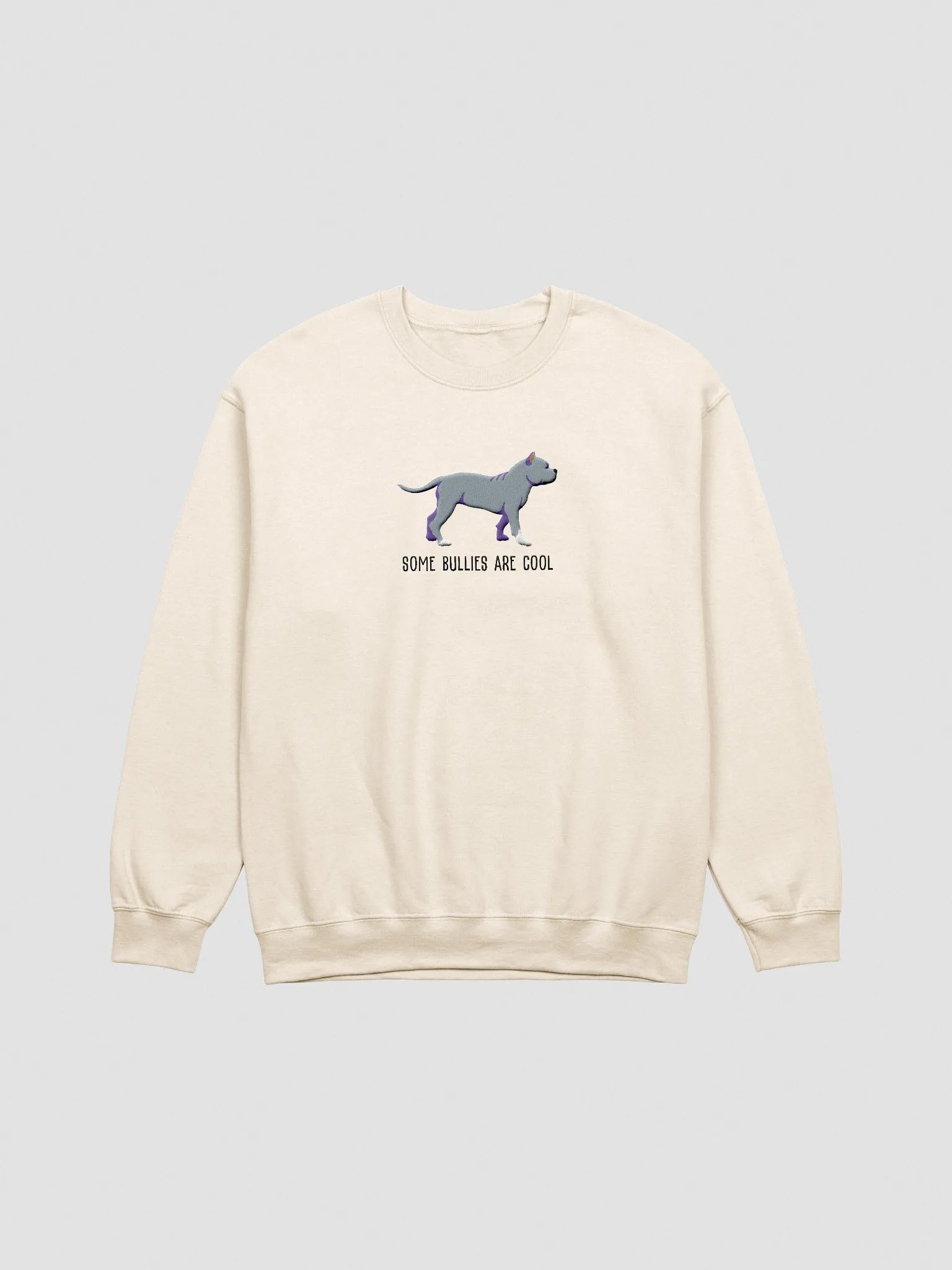 Some Bullies Are Cool Sweatshirt (Embroidered) of an American Bully(Blue) product image (3)