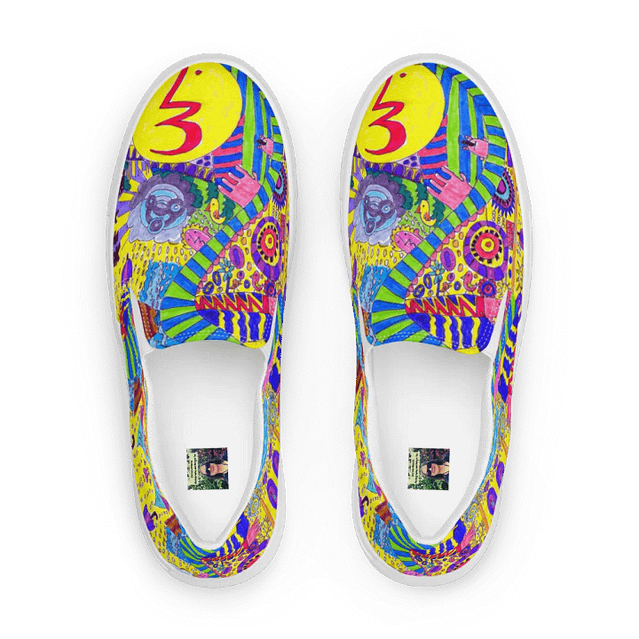 Abstract Colourful Doodles Men's Canvas Shoes product image (2)