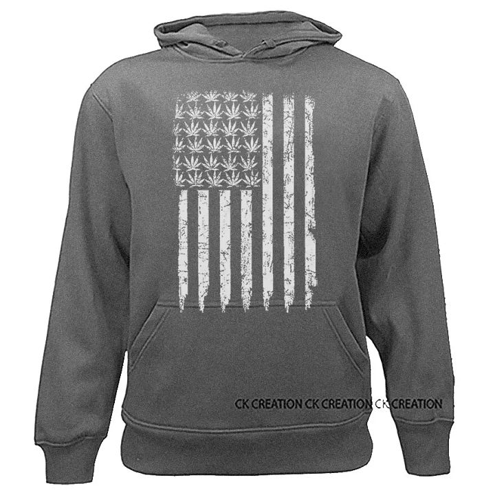 Marijuana Weed Flag Pot Cannabis Funny Joke Humor Graphic Hoodie product image (1)