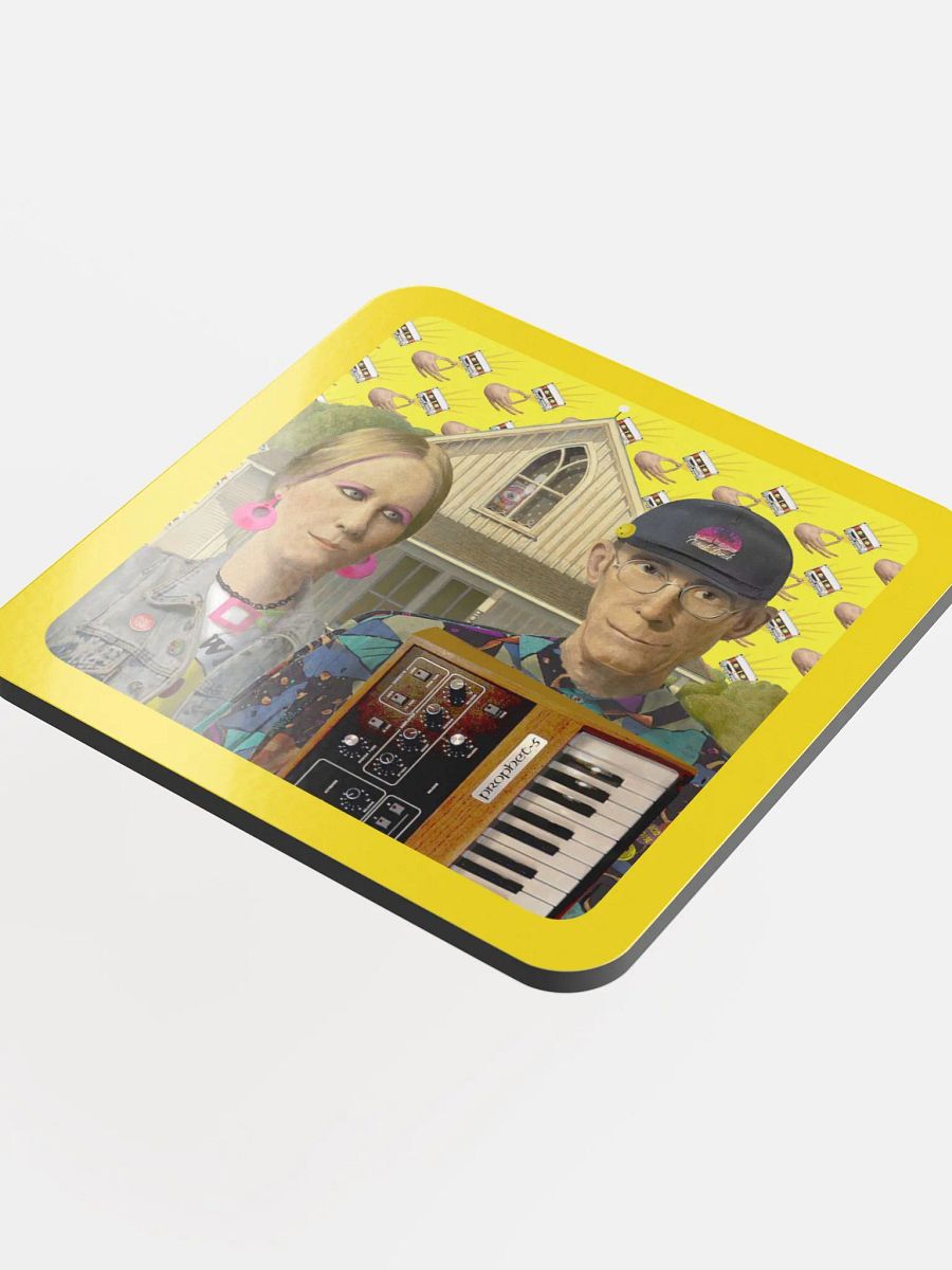 American Prophet by Frank Fonik, Techno EDM Glossed Cork Coaster product image (4)