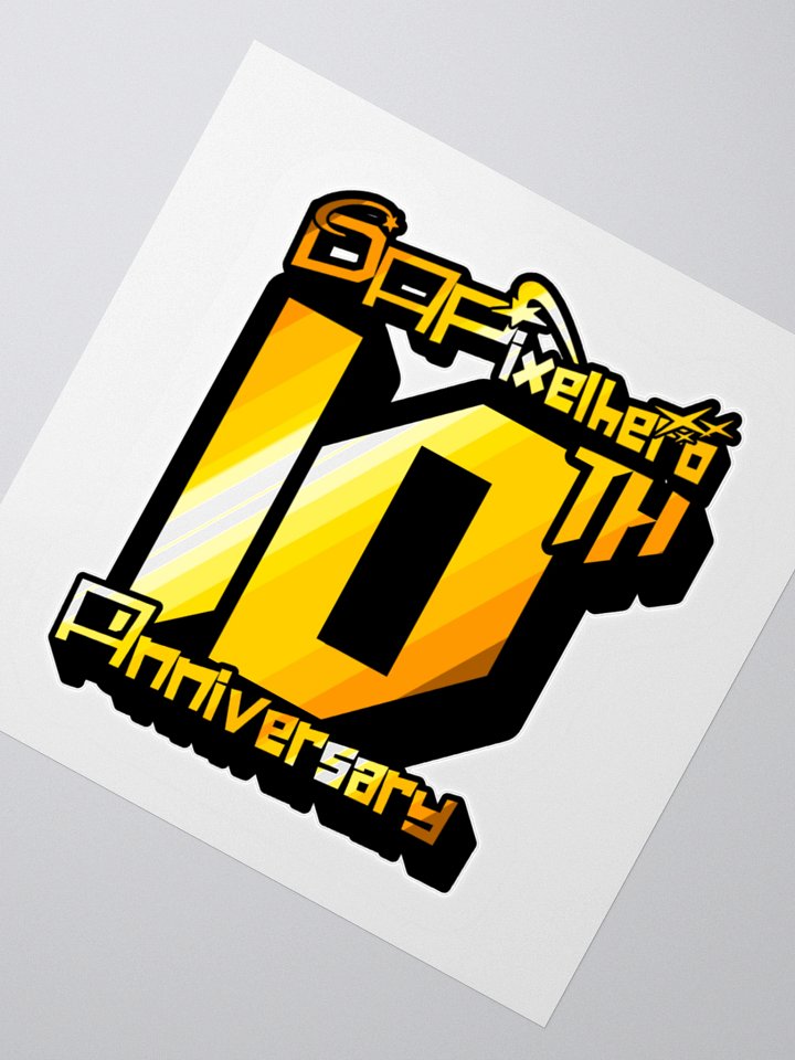 DAPixelhero - 10th Anniversary Logo Die Cut Sticker (LIMITED EDITION) product image (6)