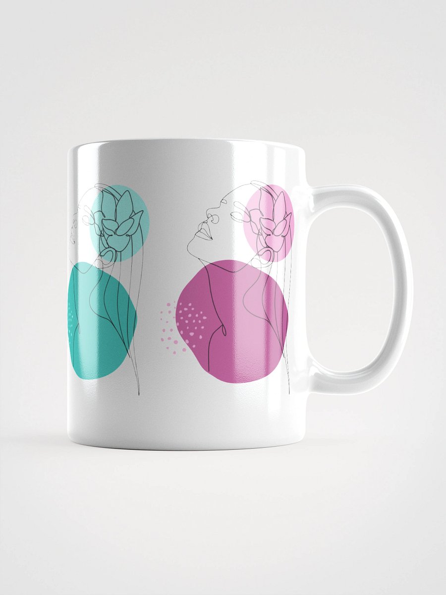 Mug Blanc Equilibre Femme Vibrant - Affirmation Féminine - Idée Cadeau Raffiné product image (1)