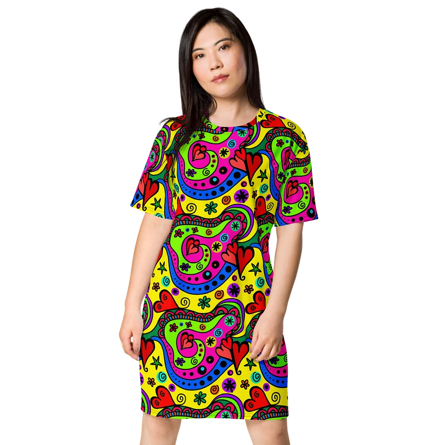 Vibrant Swirls T-Shirt Dress product image (8)