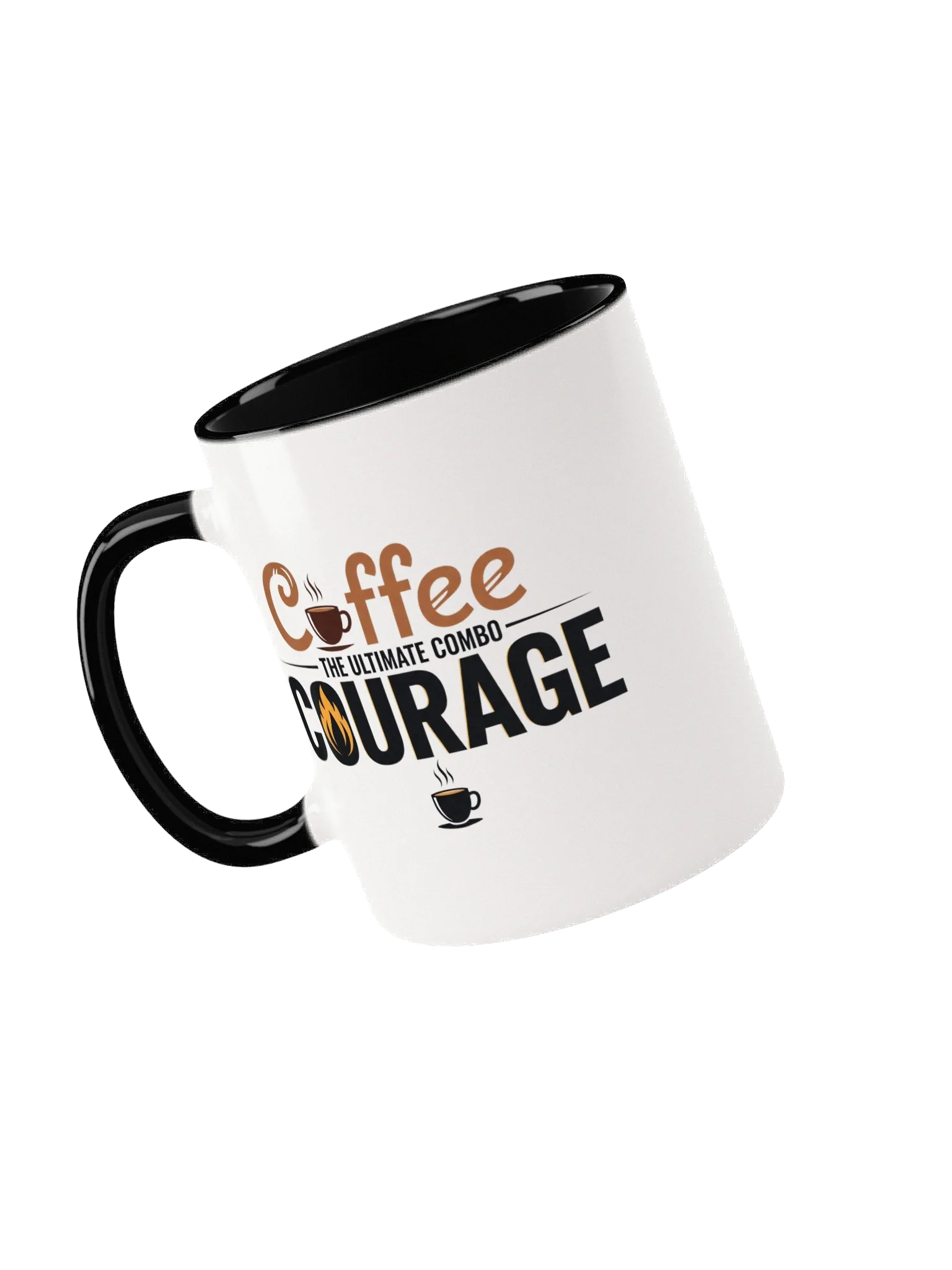 Coffee and Courage Mug – Inspirational Bold Ceramic Coffee Cup for Daily Motivation product image (3)