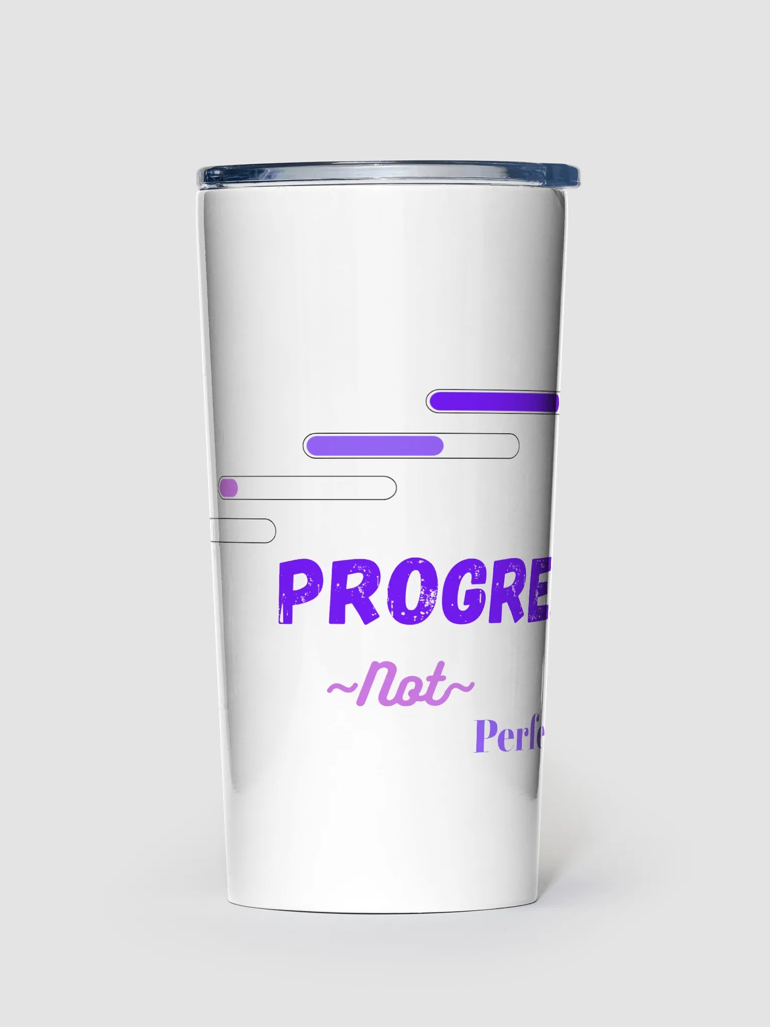 Purple 20 oz Stainless Steel Tumbler: Progress, not Perfection product image (1)