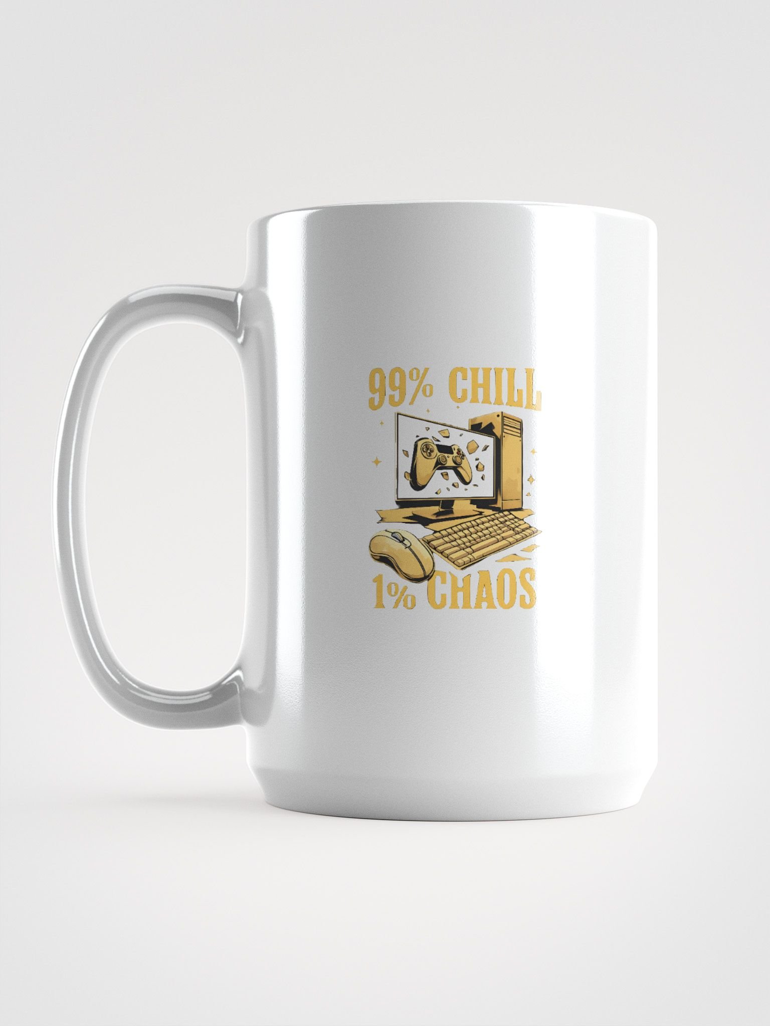 99% Chill 1% Chaos – Funny Gamer Mug | Streamer Mug For Chill Gamers By GamingWithJJ product image (1)