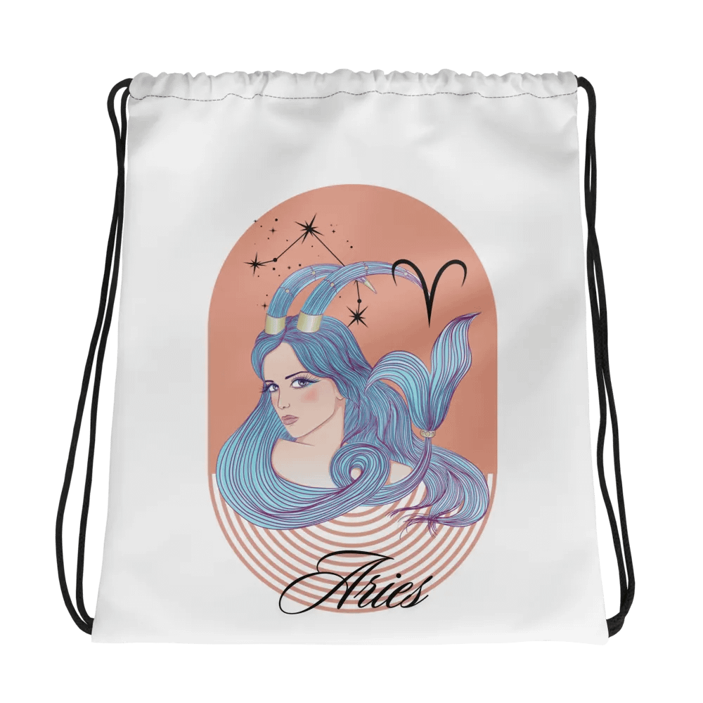 Reach for the Stars: Adorable Horoscope Drawstring Bag - Aries product image (2)