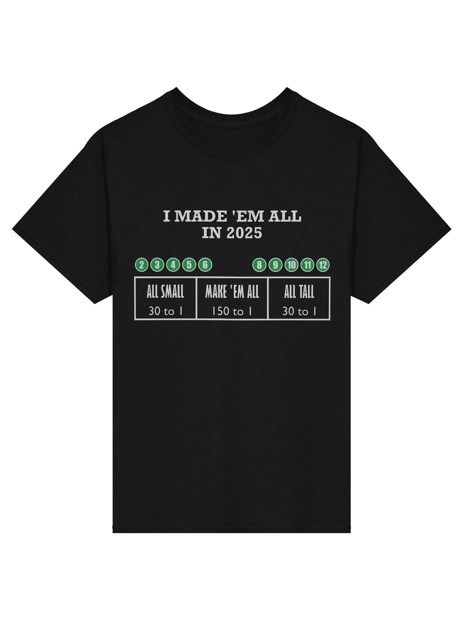 Made 'Em All 150 to 1 (T-Shirt) product image (2)