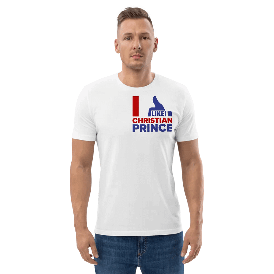 I Like Christian Prince, Red, Blue, White On Black T-Shirt product image (3)