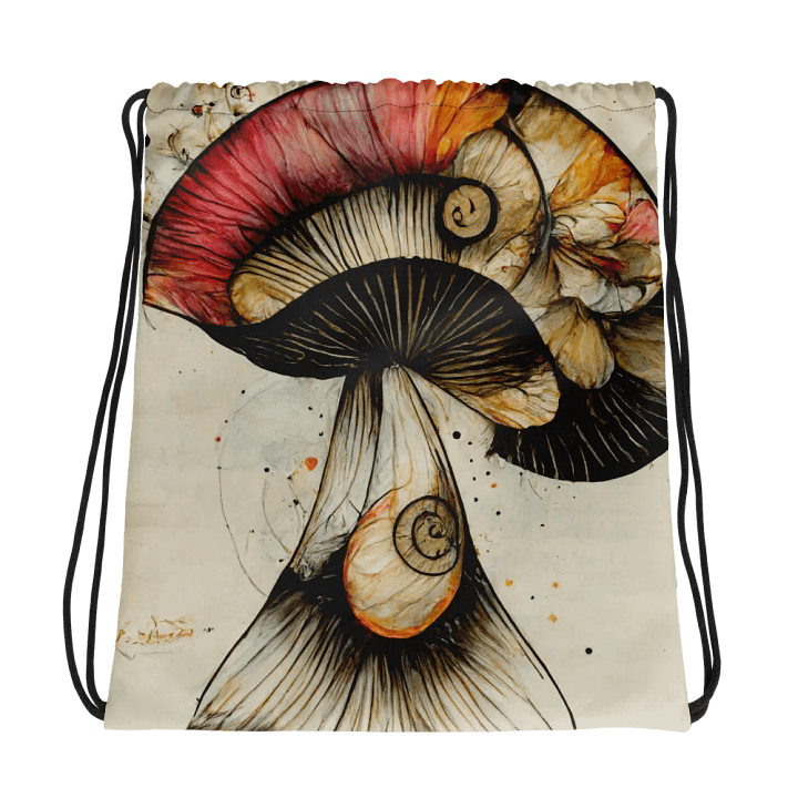 Vibrant Mushroom All-Over Drawstring Bag product image (1)