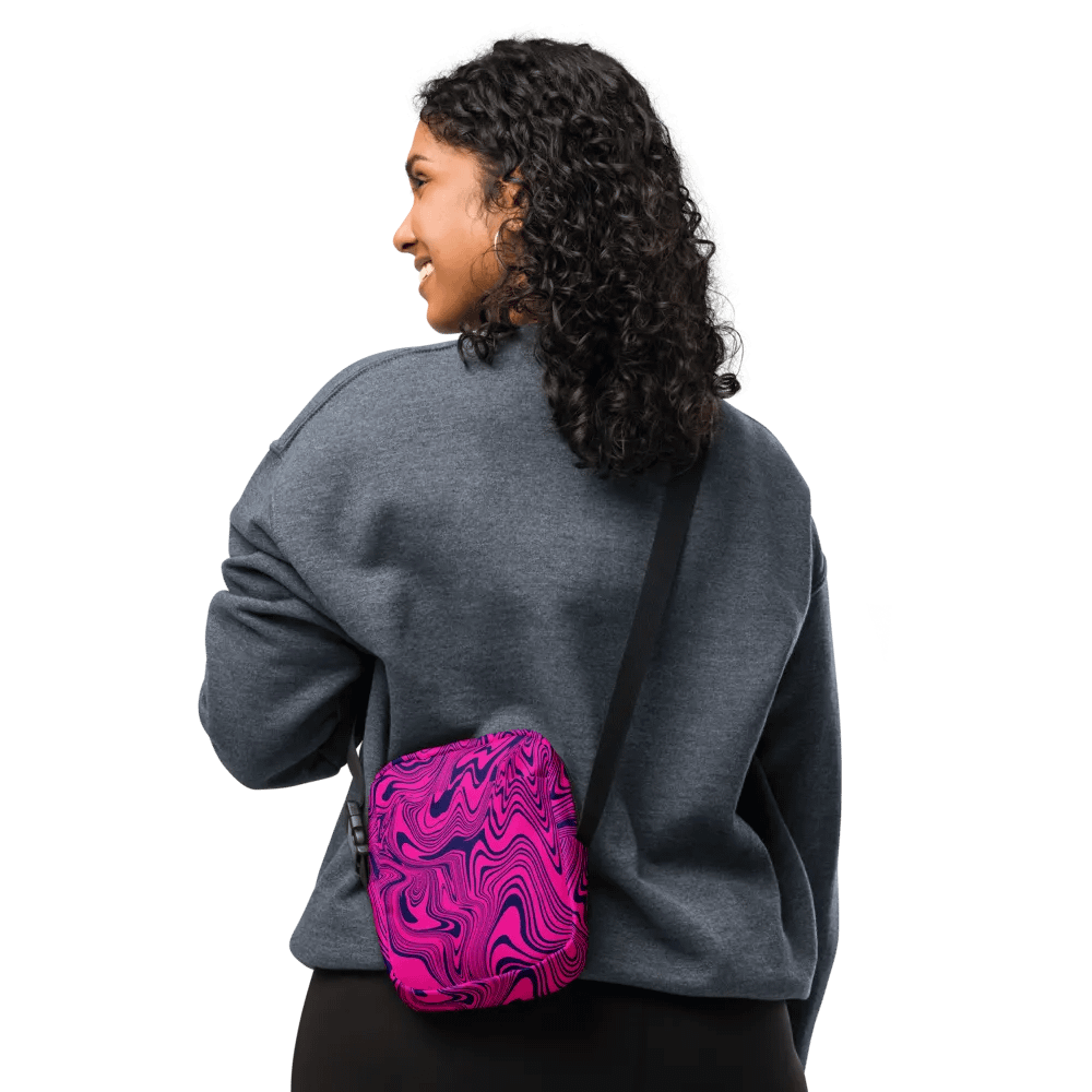 Utility Crossbody Bag - Abstract Magenta Pink Swirls product image (6)