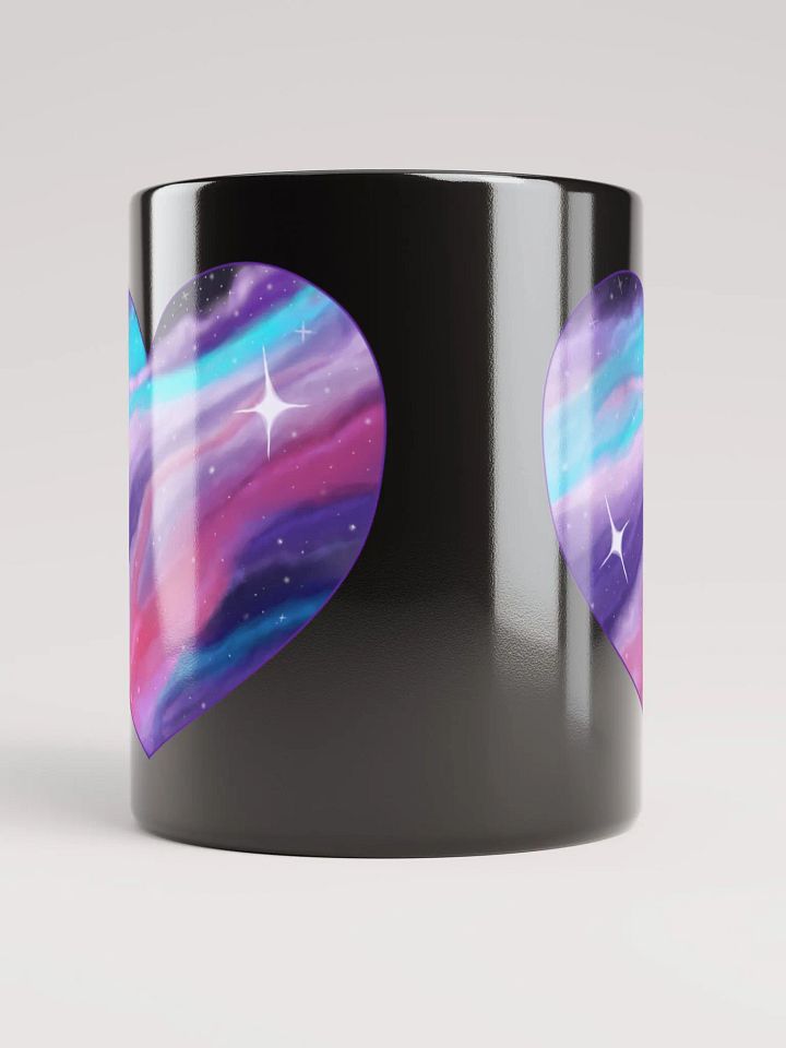 SilverGemini - Black Galaxy Heart Mug product image (2)