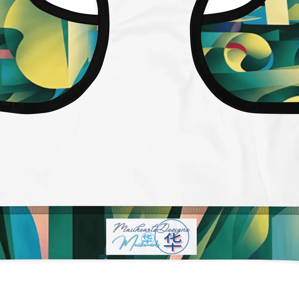 Abstract Lithographic Pattern Design Sports Bra - V8 product image (12)