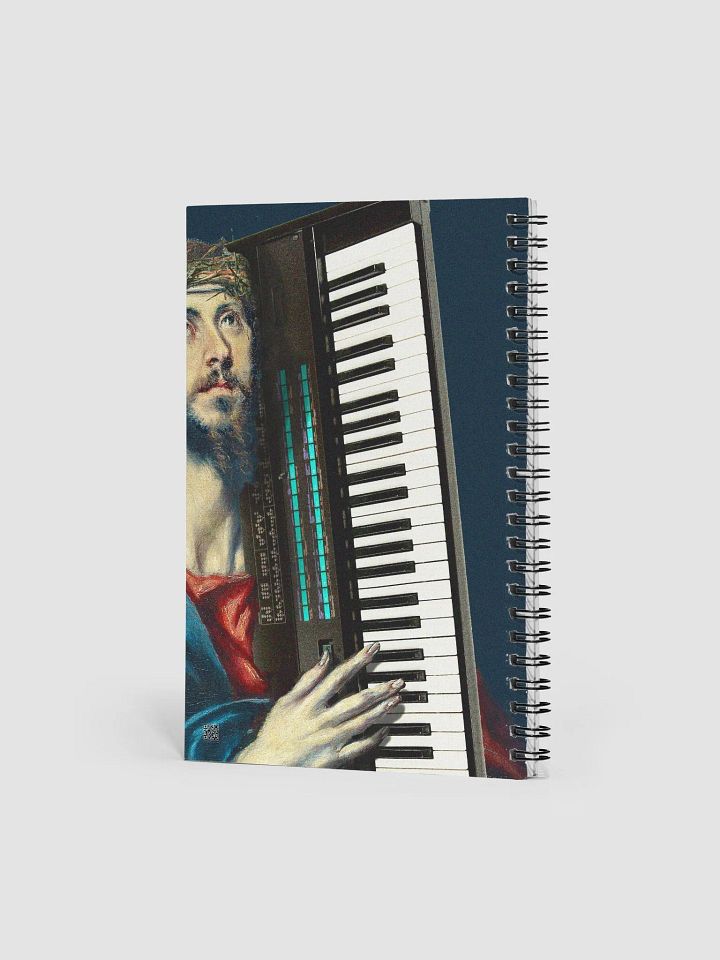 Christ Carrying the DX7 by Frank Fonik, EDM Techno Spiral Notebook product image (2)