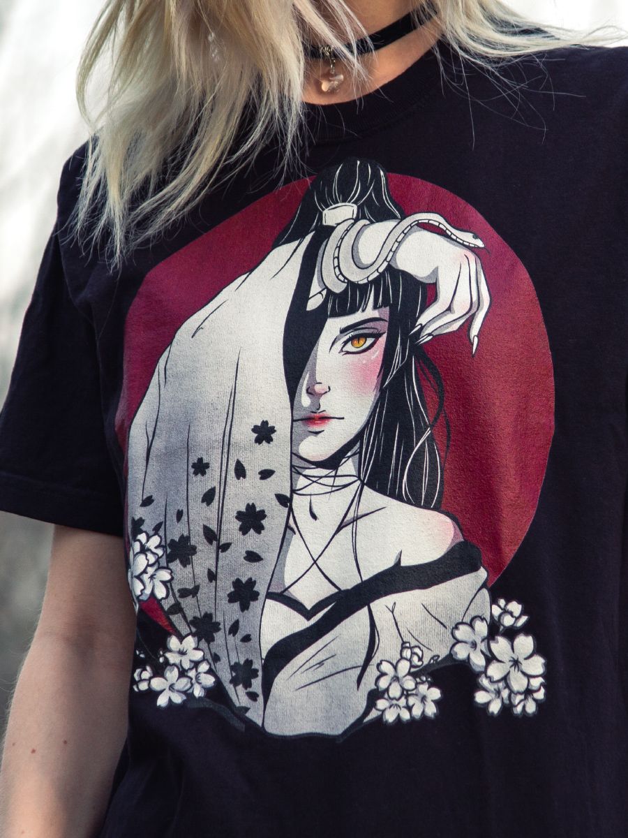 Shadow Bloom T-Shirt (Black) product image (4)