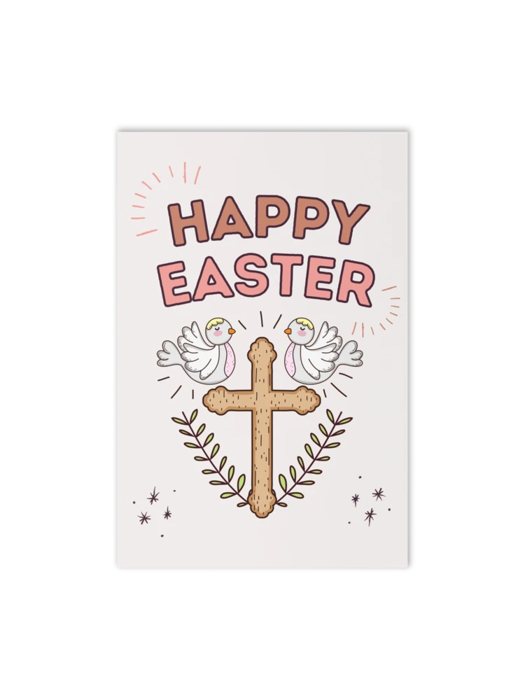 Happy Easter Doves & Cross Greetings Card product image (10)