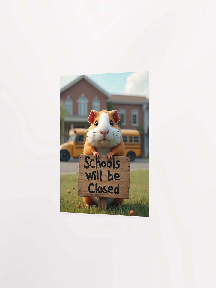 "Guinea Pigs Invade a School – Schools Will Be Closed" Poster product image (2)