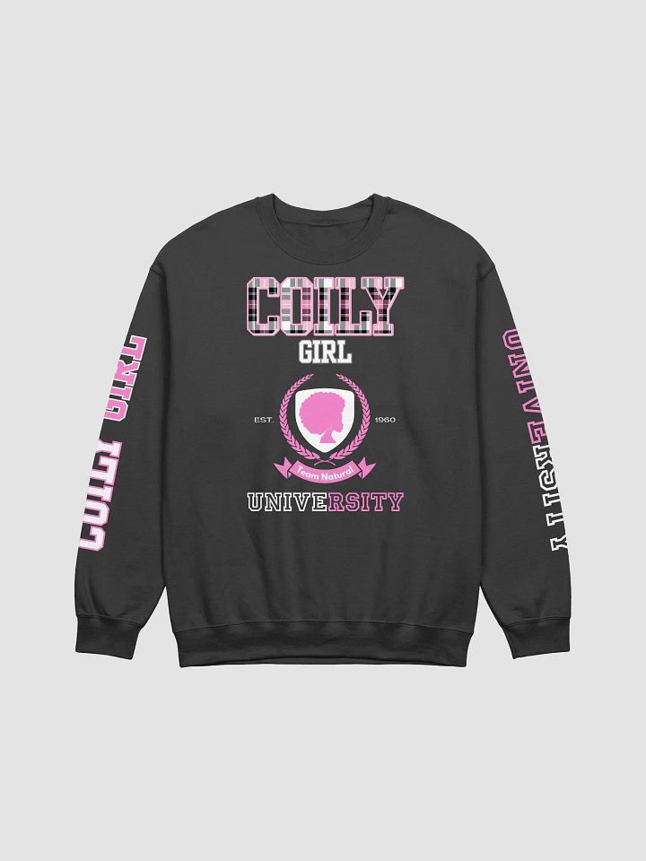 Coily Girl University Crewneck (Plaid) product image (1)
