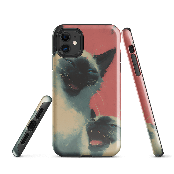 Signature Chaos iPhone Case – Laughing Siamese product image (1)