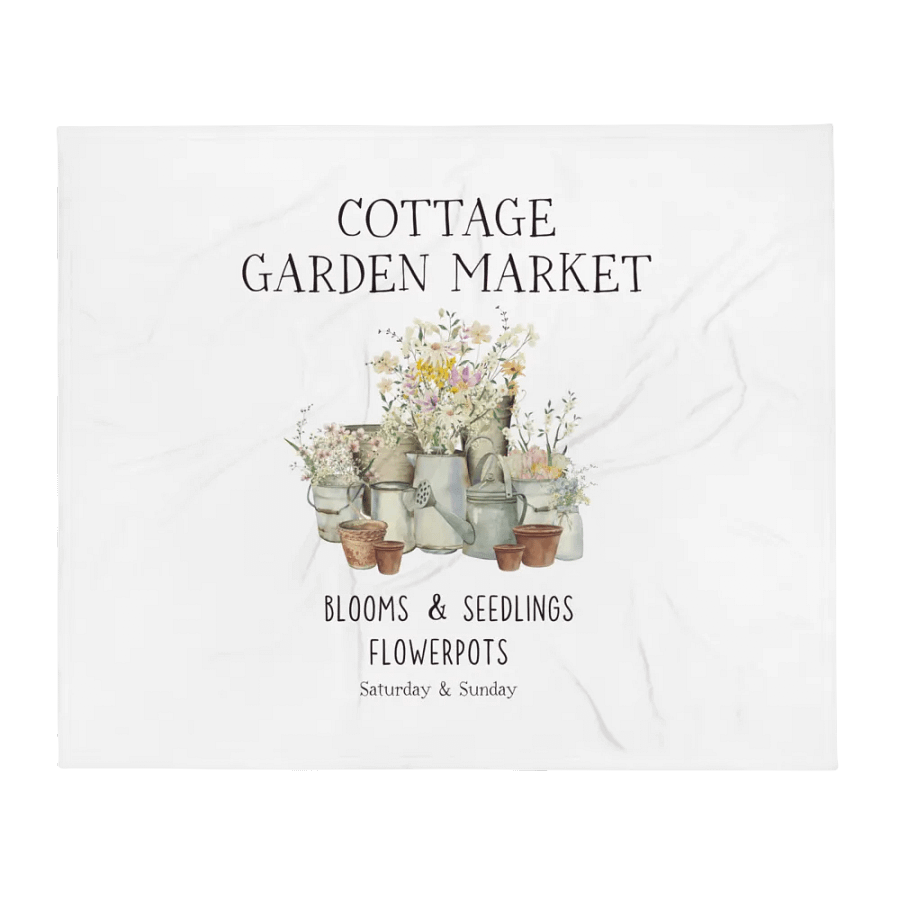 Cottage Garden Market Throw Blanket Throw Blanket product image (2)