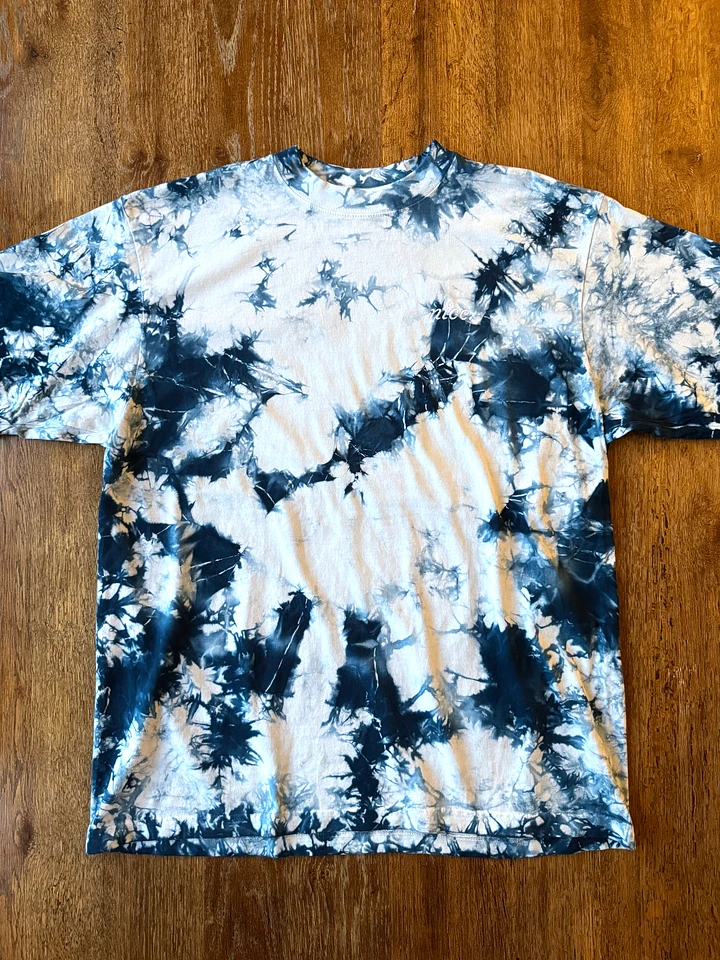 Nice. Embroidered Tie Dye Tee (Navy/White) product image (1)
