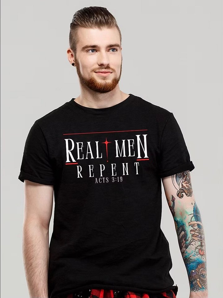 Real Men Repent - Men’s Christian T-Shirt product image (1)