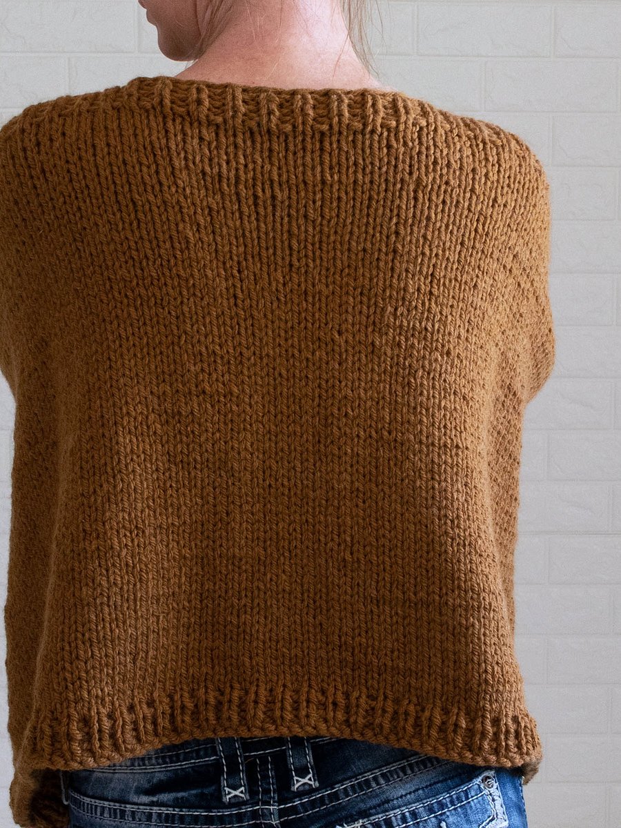Modern Poncho Knitting Pattern - On the Go Bulky product image (4)