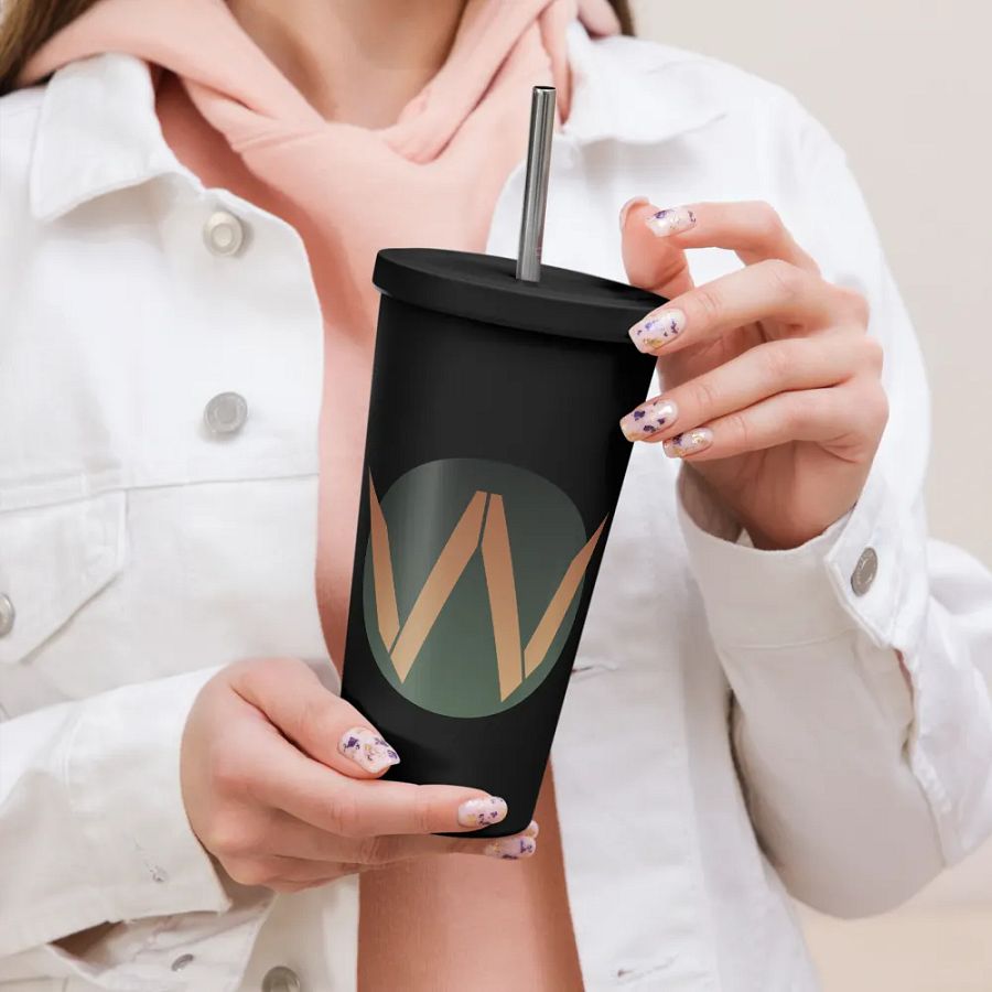 SpartanWarGames.com - Logo Insulated Tumbler with a Straw product image (4)