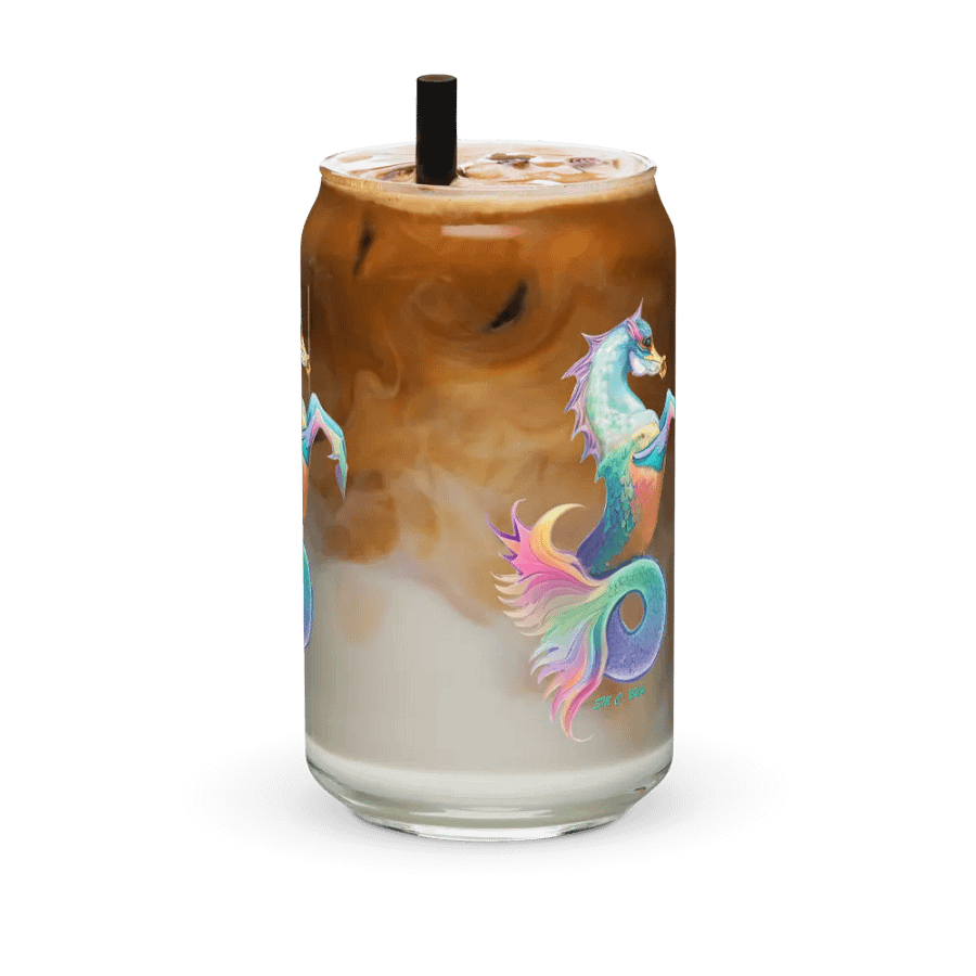 Mythical Seahorse Unicorn Can-Shaped Glass product image (42)
