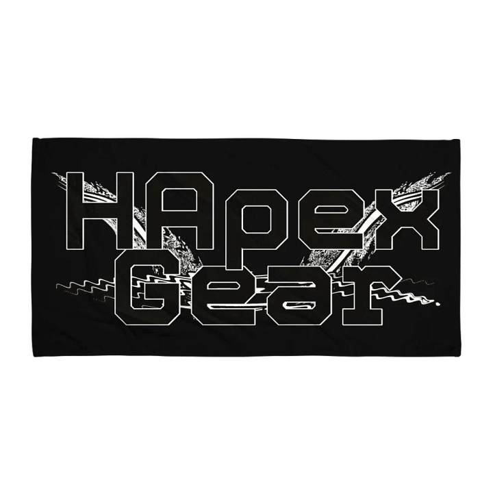 Black HApex Gear White Logo - Black Sublimated Towel product image (1)