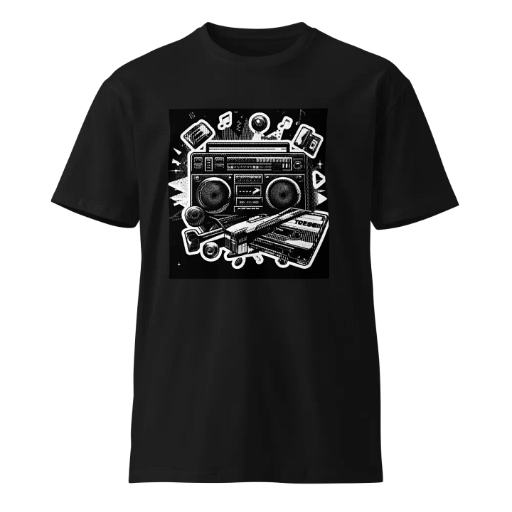 Retro Boombox Monochrome T-Shirt product image (1)
