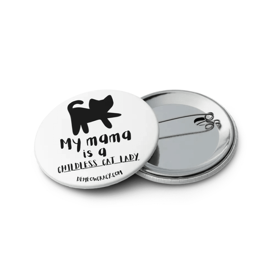 Childless Cat Lady Button Set - Black & White product image (4)