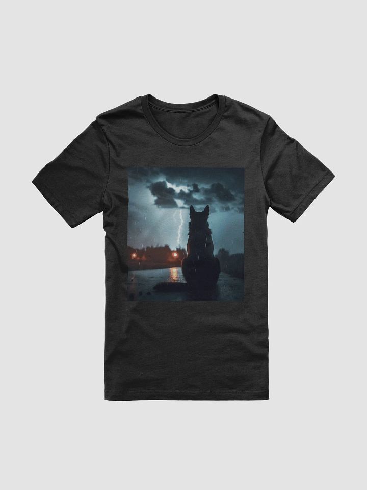 Thunderstorm Dog T-Shirt | Dramatic Night Dog Lover Tee | Unique Gift for Pet Owners product image (1)