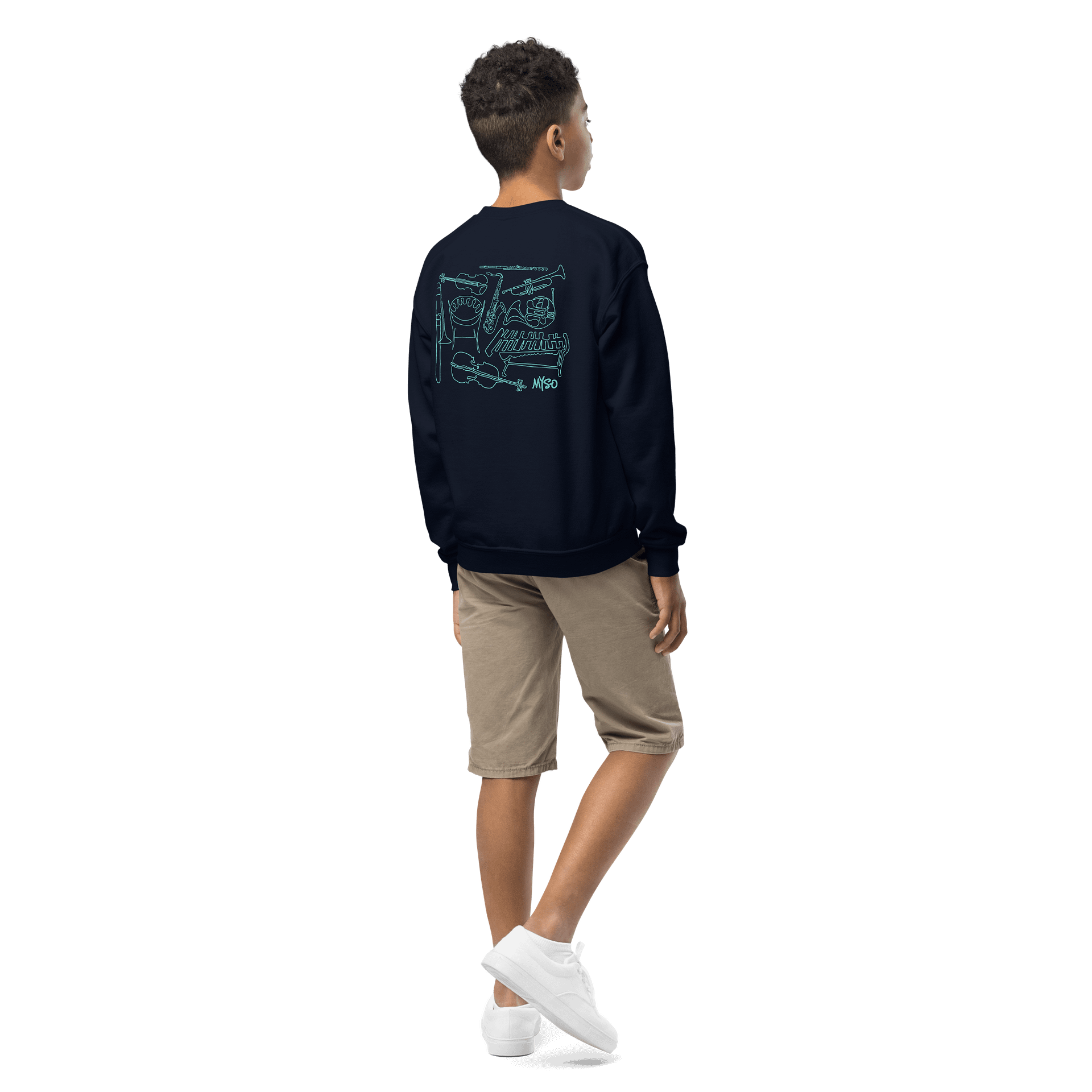 MYSO Youth Navy Instrument Crewneck product image (3)
